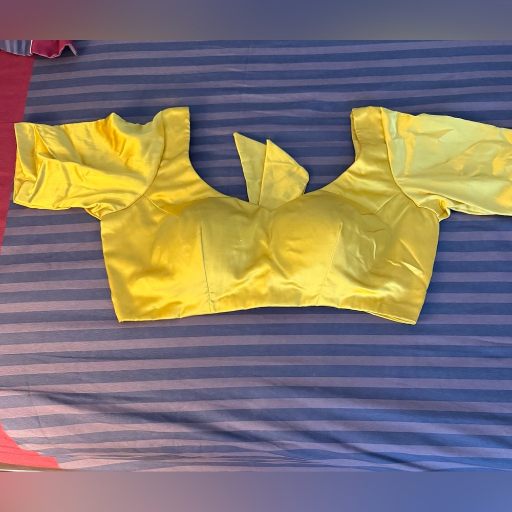 Yellow Women's satin blouse